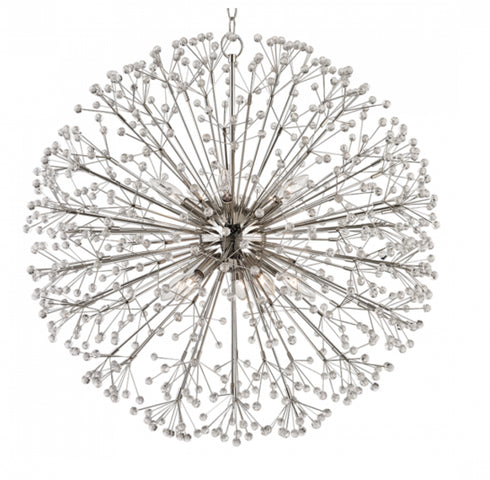 Hudson Valley Dunkirk 10 LIGHT CHANDELIER in Polished Nickel Finish Model: 6030-PN