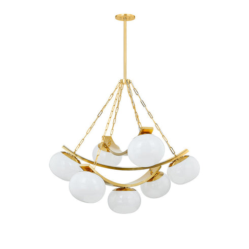 Hudson Valley Duxbury Chandelier in Aged Brass Finish Model: 2107-AGB