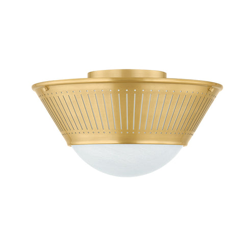 Hudson Valley ELSMERE Flush Mount in Aged Brass Finish Model: 2731-AGB