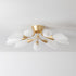 Hudson Valley Enfield Semi Flush in Vintage Gold Leaf Finish Model: 3031-VGL