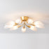 Hudson Valley Enfield Semi Flush in Vintage Gold Leaf Finish Model: 3031-VGL