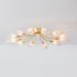 Hudson Valley Enfield Semi Flush in Vintage Gold Leaf Finish Model: 3042-VGL