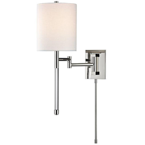Hudson Valley Englewood Plug in Sconce in Polished Nickel Finish Model: 9421-PN