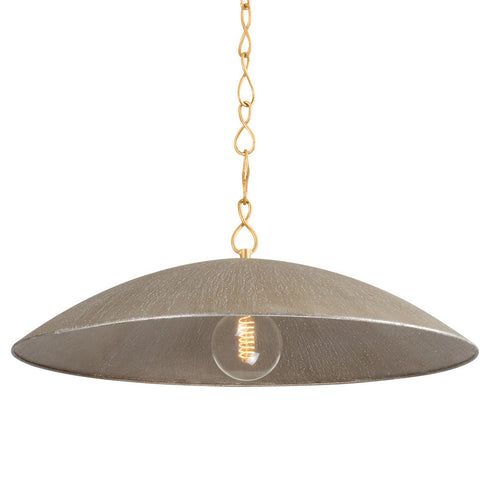 Hudson Valley Eve Pendant in Vintage Gold Leaf/Textured Warm Silver Leaf Finish Model: BKO1401-VGL/TWL