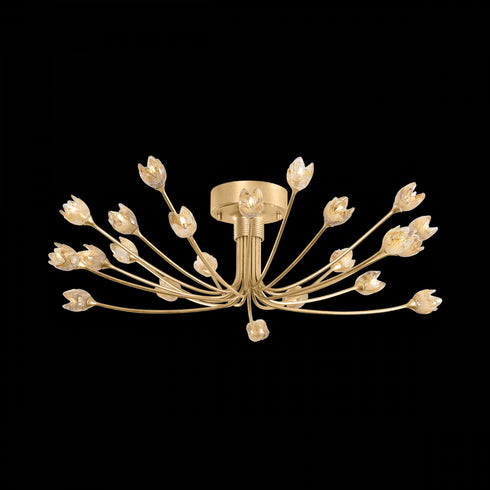 Hudson Valley Falkirk Semi Flush in Vintage Gold Leaf Finish Model: 5422-VGL