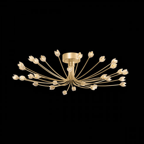 Hudson Valley Falkirk Semi Flush in Vintage Gold Leaf Finish Model: 5430-VGL