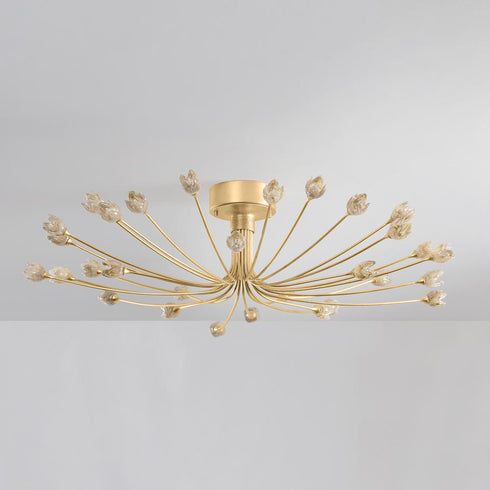 Hudson Valley Falkirk Semi Flush in Vintage Gold Leaf Finish Model: 5430-VGL