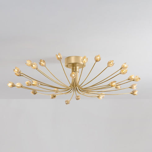 Hudson Valley Falkirk Semi Flush in Vintage Gold Leaf Finish Model: 5430-VGL