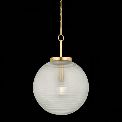 Hudson Valley Falls Mills Pendant in Aged Brass Finish Model: 9920-AGB