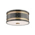 Hudson Valley Gaines 2 LIGHT FLUSH MOUNT in Aged Old Bronze Finish Model: 2202-AOB