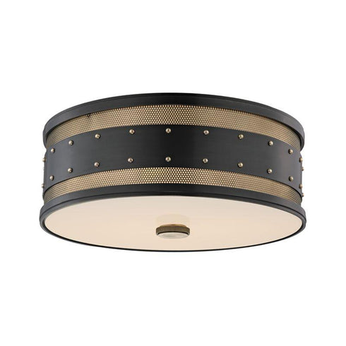 Hudson Valley Gaines 3 LIGHT FLUSH MOUNT in Aged Old Bronze Finish Model: 2206-AOB