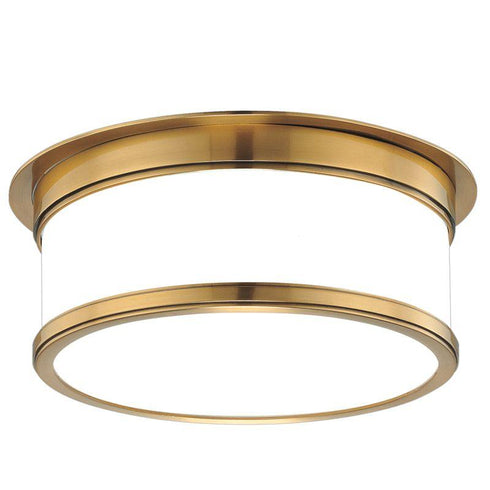 Hudson Valley Geneva 2 LIGHT FLUSH MOUNT in Aged Brass Finish Model: 712-AGB