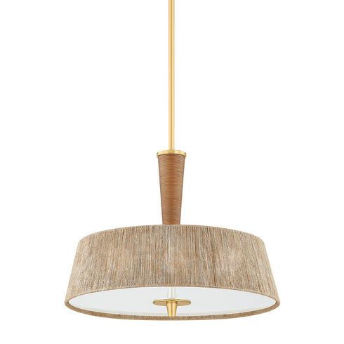 Hudson Valley GEORGE Pendant in Aged Brass Finish Model: CB9522-AGB