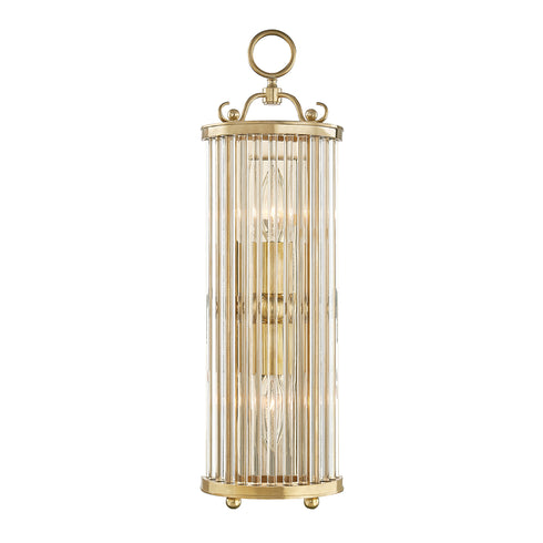 Hudson Valley Glass No.1 Wall Sconce in Aged Brass Finish Model: MDS200-AGB