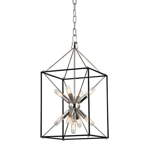 Hudson Valley Glendale 9 LIGHT PENDANT in Polished Nickel Finish Model: 8912-PN