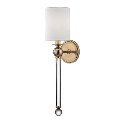 Hudson Valley Gordon 1 LIGHT WALL SCONCE in Aged Brass Finish Model: 6031-AGB