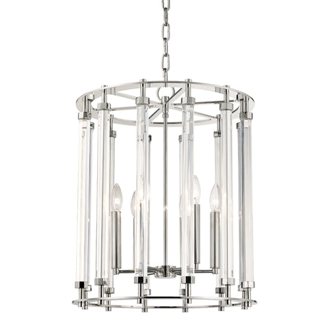 Hudson Valley Haddon 6 LIGHT PENDANT in Polished Nickel Finish Model: 2818-PN