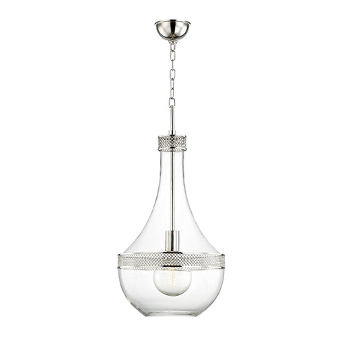 Hudson Valley Hagen 1 LIGHT LARGE PENDANT in Old Bronze Finish Model: 1814-OB