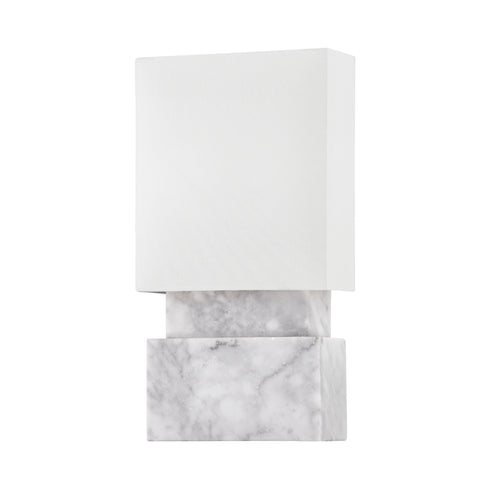 Hudson Valley Haight Wall Sconce in White Marble Finish Model: 3652-WM
