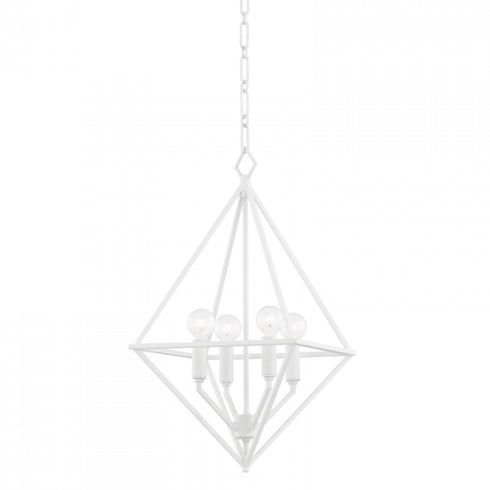 Hudson Valley Haines Lantern in White Plaster Finish Model: 3117-WP