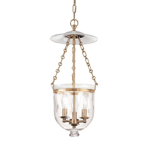 Hudson Valley Hampton 3 LIGHT PENDANT in Aged Brass Finish Model: 252-AGB-C3