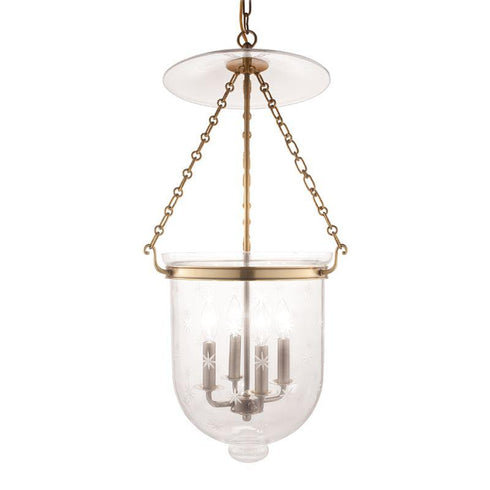 Hudson Valley Hampton 4 LIGHT PENDANT in Aged Brass Finish Model: 255-AGB-C3