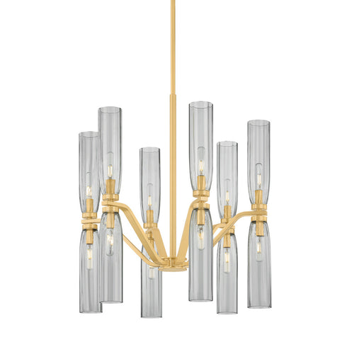 Hudson Valley HARPSWELL Chandelier in Aged Brass Finish Model: 6813-AGB