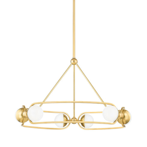 Hudson Valley Hartford 6 LIGHT CHANDELIER in Aged Brass Finish Model: 2531-AGB
