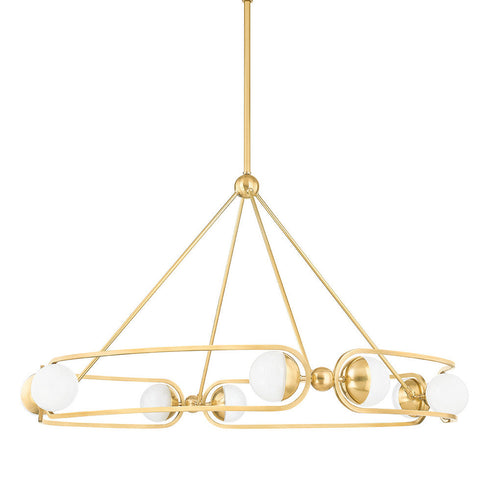 Hudson Valley Hartford 8 LIGHT CHANDELIER in Aged Brass Finish Model: 2541-AGB