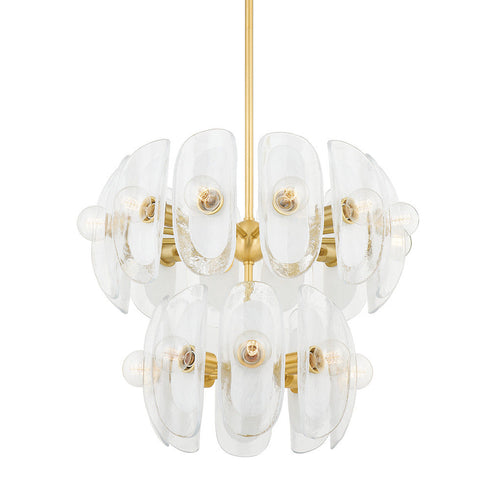 Hudson Valley Hilo 20 LIGHT CHANDELIER in Aged Brass Finish Model: 9131-AGB