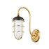 Hudson Valley Holkham 1 LIGHT SCONCE in Aged Brass Finish Model: MDS1500-AGB/DB