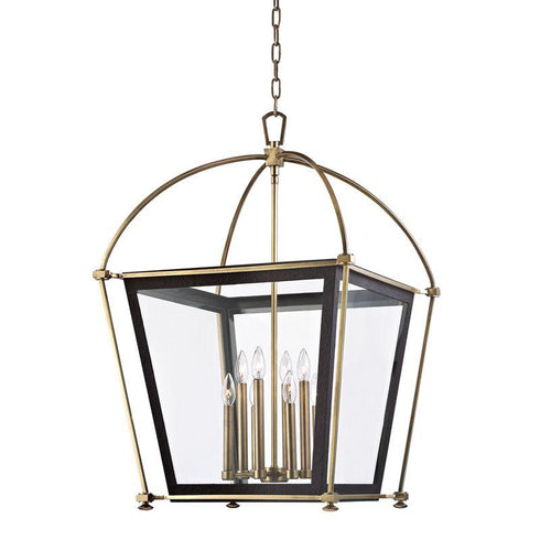 Hudson Valley Hollis 8 LIGHT PENDANT in Aged Brass Finish Model: 3624-AGB