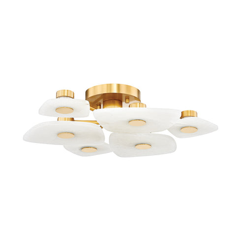 Hudson Valley Holmdel Semi Flush in Aged Brass Finish Model: 7828-AGB