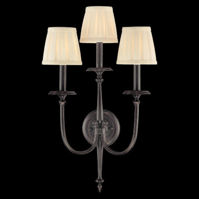 Hudson Valley Jefferson Wall Sconce in Antique Nickel Finish Model: 5203-AN