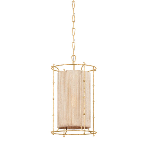 Hudson Valley JONES POINT Lantern in Vintage Gold Leaf Finish Model: 8015-VGL