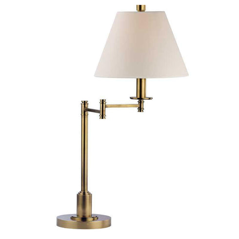 Hudson Valley_discontinued Kennett 1 Light D 1 LIGHT SWING ARM TABLE LAMP in Vintage Brass Finish Model: MDS1500-AGB/DB