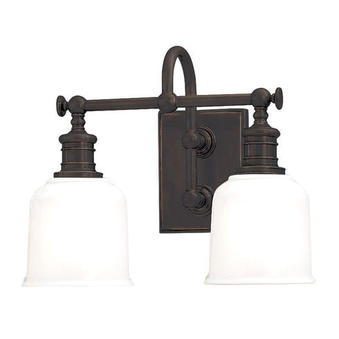 Hudson Valley Keswick 2 LIGHT BATH BRACKET in Old Bronze Finish Model: 1972-OB