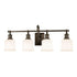 Hudson Valley Keswick 4 LIGHT BATH BRACKET in Old Bronze Finish Model: 1974-OB