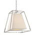 Hudson Valley Kyle 4 LIGHT PENDANT With WHITE SHADE in Aged Brass Finish Model: 6917-AGB-WS