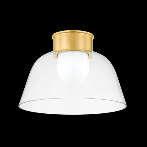 Hudson Valley Lakeside Flush Mount in Aged Brass Finish Model: 3514-AGB