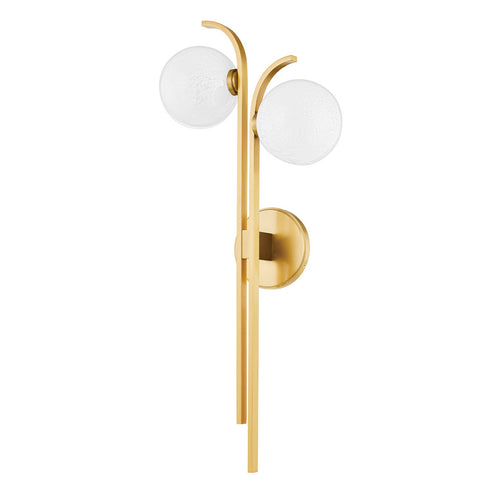 Hudson Valley Laval 2 LIGHT WALL SCONCE in Aged Brass Finish Model: 8425-AGB