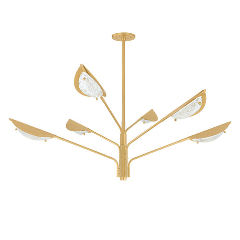 Hudson Valley LEVIN Chandelier in Aged Brass Finish Model: 7506-AGB