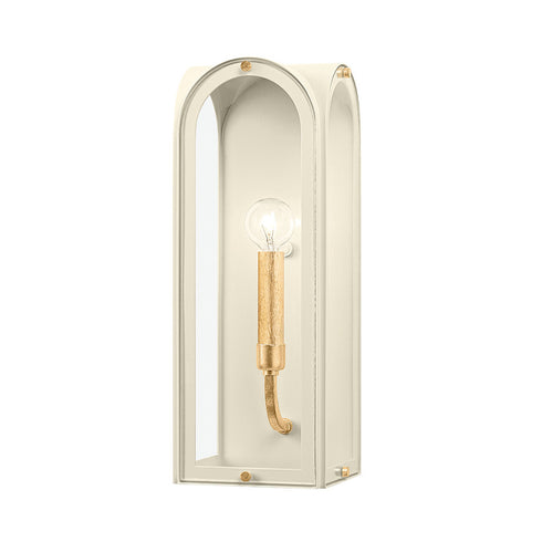 Hudson Valley Lincroft 1 LIGHT WALL SCONCE in Vintage Gold Leaf/Soft Sand Finish Model: 6606-VGL/SSD