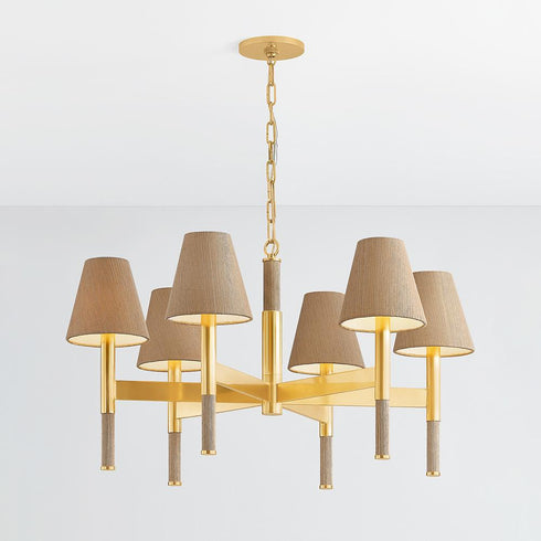 Hudson Valley Lindenwood Chandelier in Aged Brass Finish Model: 3434-AGB