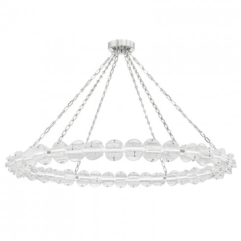 Hudson Valley Lindley LARGE LED CHANDELIER in Polished Nickel Finish Model: 1955-PN