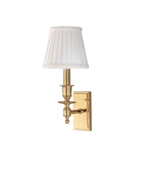Hudson Valley Ludlow 1 LIGHT WALL SCONCE in Polished Brass Finish Model: 6801-PB