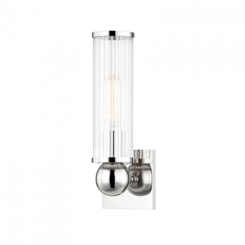 Hudson Valley Malone 1 LIGHT WALL SCONCE in Polished Nickel Finish Model: 5271-PN