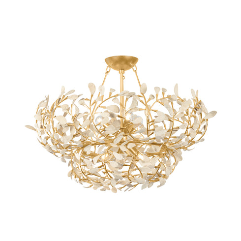 Hudson Valley MAYBROOK Chandelier in Vintage Gold Leaf Finish Model: 4456-VGL