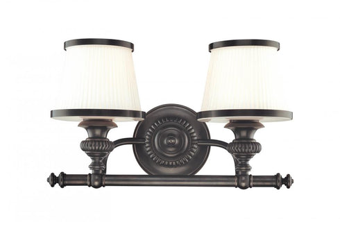Hudson Valley Milton 2 LIGHT BATH BRACKET in Polished Nickel Finish Model: 2002-PN