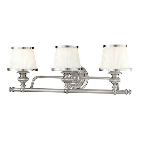 Hudson Valley Milton 3 LIGHT BATH BRACKET in Polished Nickel Finish Model: 2003-PN